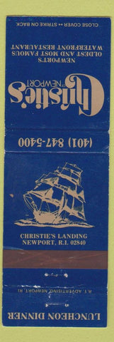Matchbook Cover - Christie's Restaurant Newport RI WEAR