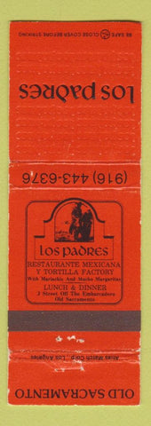 Matchbook Cover - Los Padres Mexican Restaurant Sacramento CA