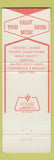 Matchbook Cover - Red Bull Motor Inns Somerville NJ Waterbury CT