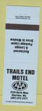 Matchbook Cover - Trails End Motel Sheridan WY