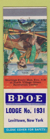 Matchbook Cover - Elks Lodge Levittown NY