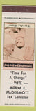 Matchbook Cover - Mildred F McDermott Tax Collector