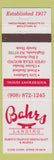 Matchbook Cover - Bahrs Landing Seafood Restaurant Sandy Hook NJ