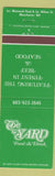 Matchbook Cover - The Yard Restaurant Manchester NH