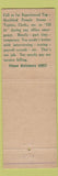 Matchbook Cover - Employers Overload Service Temp Agency Kansas City MO
