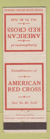 Matchbook Cover - American Red Cross Not to Be Sold Match Corp