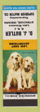 Matchbook Cover - DJ Butler Superior Match Syracuse IN