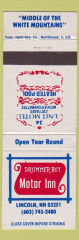 Matchbook Cover - Drummer Boy Motor Inn Lincoln NH