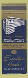 Matchbook Cover - Executive House Hotel Washington DC