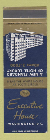 Matchbook Cover - Executive House Hotel Washington DC