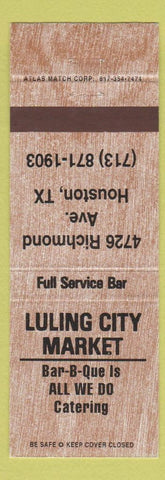 Matchbook Cover - Luling City Market BBQ Houston TX