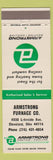 Matchbook Cover - Armstrong Furnance Heating Cooling Cleveland OH