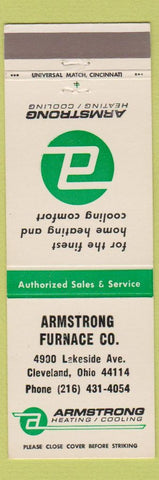 Matchbook Cover - Armstrong Furnance Heating Cooling Cleveland OH