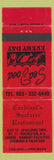 Matchbook Cover - Cardinal's Seafarer Restaurant Rochester NH red
