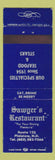 Matchbook Cover - Sawyer's Restaurant Plaistow NH blue