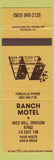 Matchbook Cover - Ranch Motel Rice Hill OR