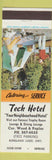 Matchbook Cover - Teck Hotel Kirkland Lake ON camping scene