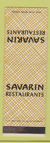 Matchbook Cover - Savarin Restaurants
