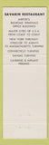 Matchbook Cover - Savarin Restaurants