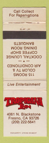 Matchbook Cover - Tropicana Inn Fresno CA WEAR