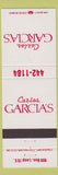 Matchbook Cover - Carlos Garcia's Mexican Restaurant Colombia MO