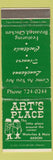 Matchbook Cover - Art's Place Akron OH WORN