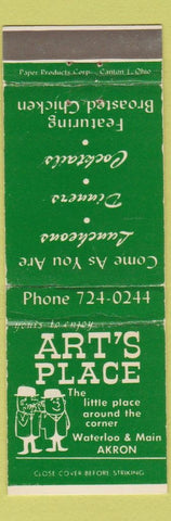 Matchbook Cover - Art's Place Akron OH WORN