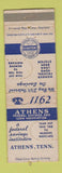 Matchbook Cover - Athens Federal Savings Loan Athens TN WEAR