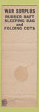 Matchbook Cover - Army and Navy Store Saginaw MI work clothes war surplus