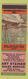 Matchbook Cover - Art Steiner Sales Fort Worth TX