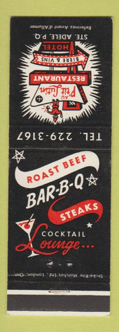 Matchbook Cover - Au Petit Lutin Restaurant Hotel Ste Adele QC