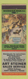 Matchbook Cover - Art Steiner Fort Worth TX Match Collector