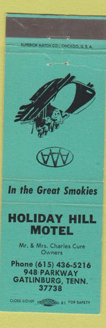 Matchbook Cover - Holiday Hill Motel Gatlinburg TN