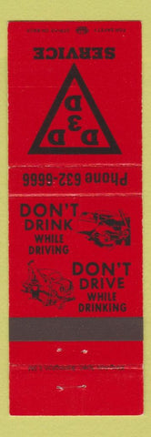 Matchbook Cover - 3d Service DUI Insurance?