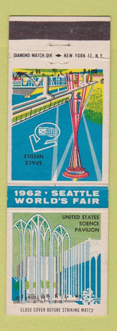 Matchbook Cover - 1962 Seattle World's Fair Space Needle US Science Pavilion WA