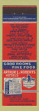 Matchbook Cover - Arthur L Roberts Hotels Rochester MN