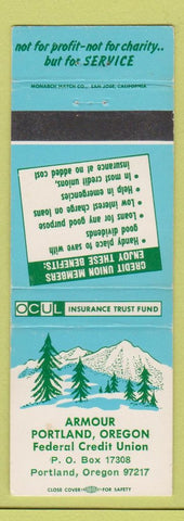 Matchbook Cover - Armour Portland OR Federal Credit Union