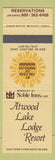 Matchbook Cover - Atwood Lake Lodge Resort Dellroy OH