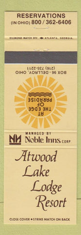 Matchbook Cover - Atwood Lake Lodge Resort Dellroy OH