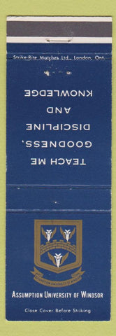 Matchbook Cover - Assumption University of Windsor ON