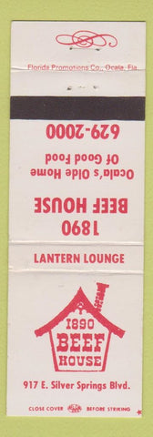 Matchbook Cover - 1890 Beef House Ocala FL