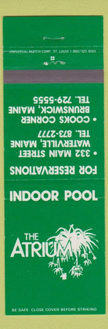 Matchbook Cover - Atrium Waterville Brunswick ME
