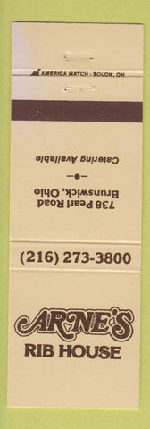 Matchbook Cover - Arnie's Rib House Brunswick OH