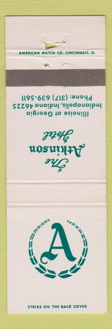 Matchbook Cover - Atkinson Hotel Indianapolis IN