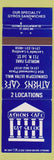 Matchbook Cover - Athens Cafe Greek Laclede ST Louis MO