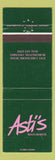 Matchbook Cover - Asti's Ristorante Burlington ON