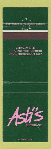 Matchbook Cover - Asti's Ristorante Burlington ON