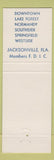 Matchbook Cover - Atlantic Banks Jacksonville FL