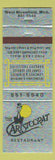 Matchbook Cover - Aristocrat Restaurant West Bloomfield MI