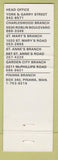 Matchbook Cover - Assiniboine Credit Union  Pinawa Winnipeg? MB